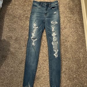 American eagle next level stretch super hi-rise jegging